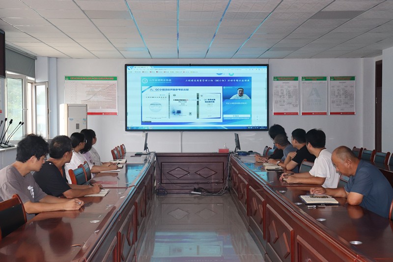 臨臨高速六標組織收聽收看工程建設(shè)質(zhì)量管理小組（QC小組）活動專題公益講座