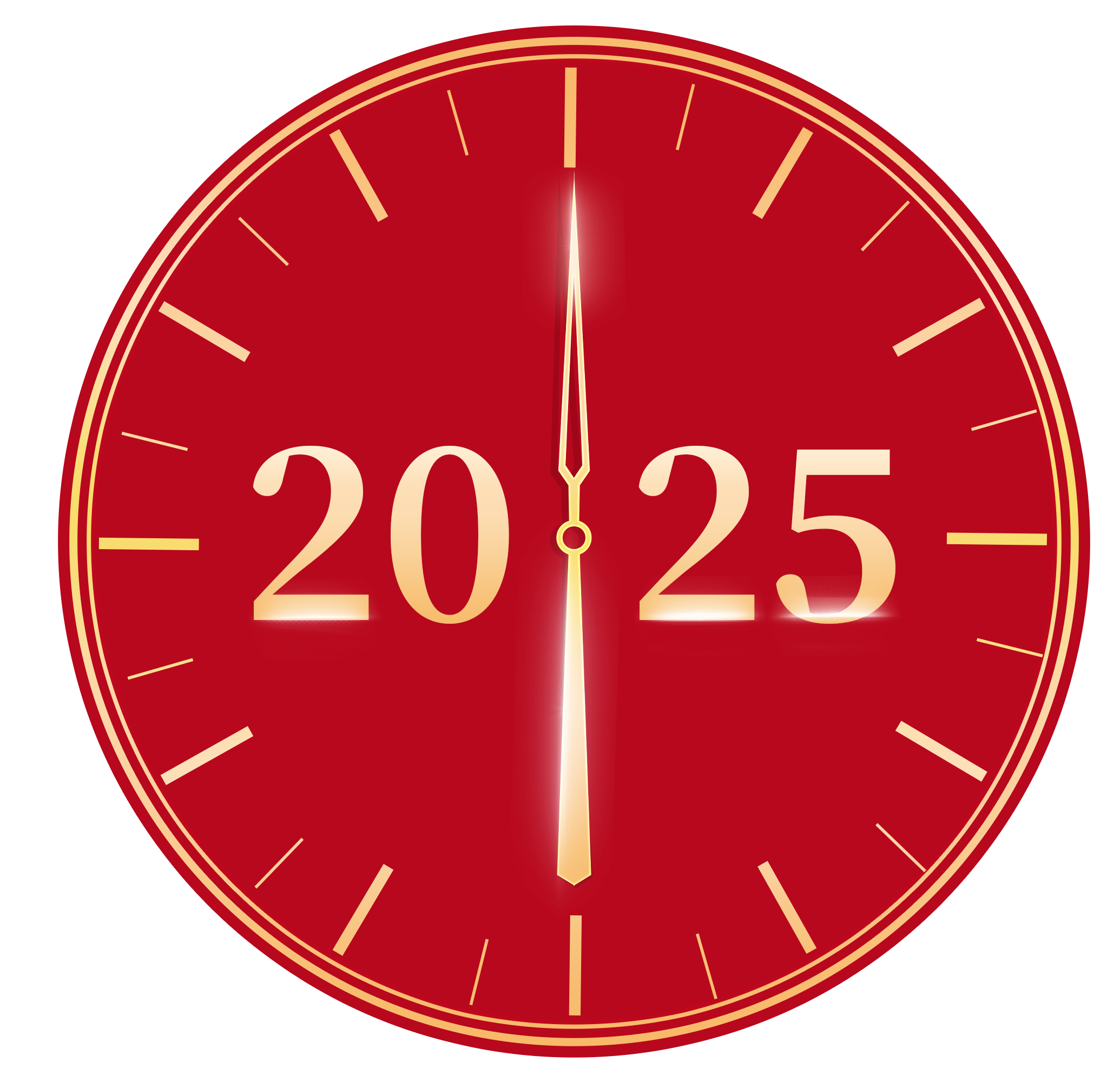 千庫(kù)網(wǎng)_紅金色仿真鐘表2025時(shí)鐘元旦新年_元素編號(hào)14653045