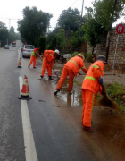 博山小修做好雨季巡查，保障道路安全暢通