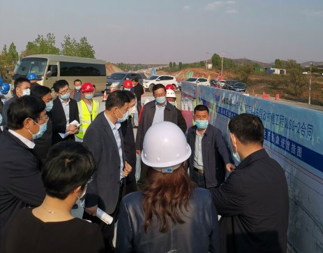 省交通廳領(lǐng)導(dǎo)到青蘭項(xiàng)目部調(diào)研征遷工作